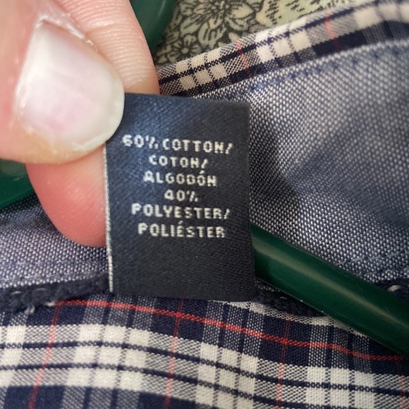 Arrow Mens Shirt Size L Blue Red White Checkered Summer Prep Short Sleeve - Picture 9 of 9